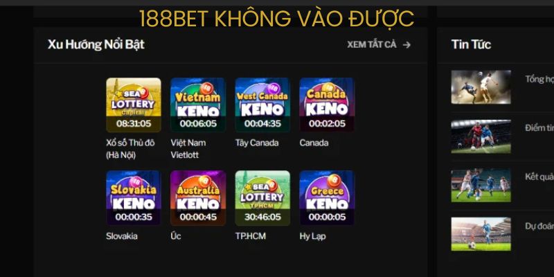 Nên thường xuyên kiểm tra internet khi nhận thấy 188bet không vào được