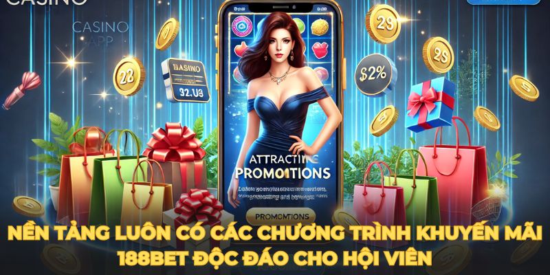 Nền tảng luôn có các chương trình khuyến mãi 188bet độc đáo cho hội viên